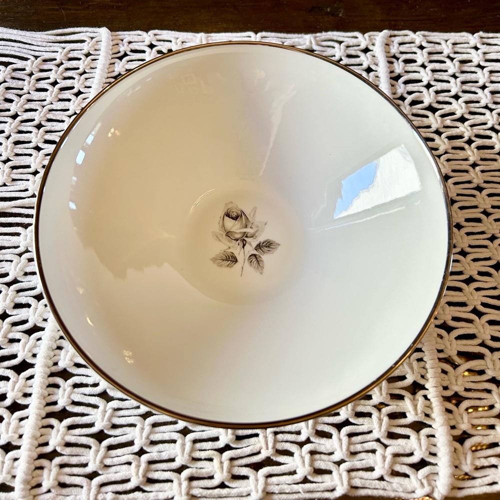VINTAGE 50s Saladmaster Remembrance Porcelain Serving Bowl, Bavaria